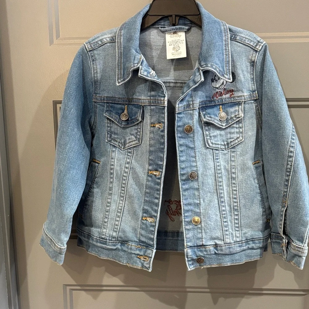 Disney Kids Mickey Mouse Light Blue Denim Jacket - Picture 8 of 8